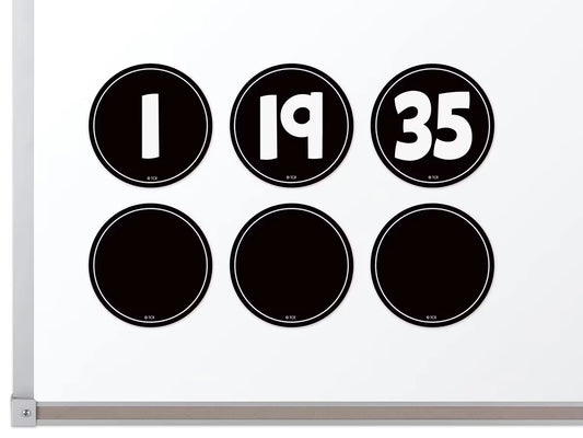 Black-And-White Numbers Magnetic Accents - US 6768
