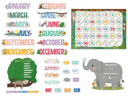 Jungle Friends Calendar Bulletin Board Set - US 1239