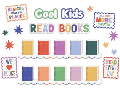 Color Crush Read Books Bulletin Board Set - US 4098