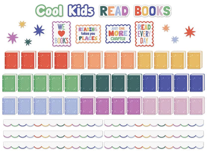 Color Crush Read Books Bulletin Board Set - US 4098