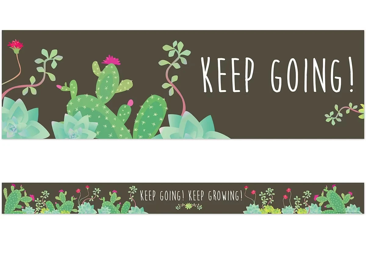 Petals & Prickles Double-Sided Succulent Border - US 1238