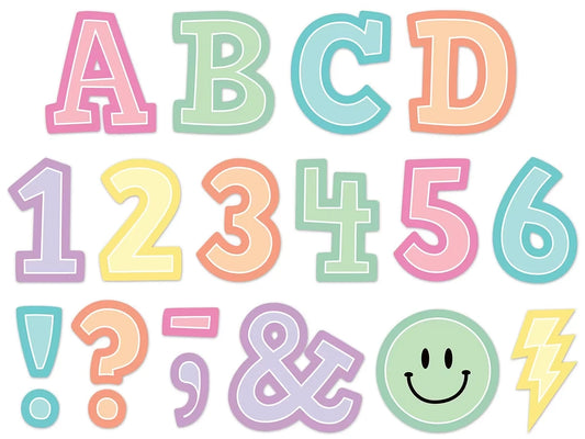Pastel Pop 2" Self-Adhesive Punch-Out Letters - US 7974