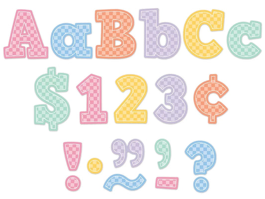 Cool for School Checkered 4" Punch-Out Letters - US 6006