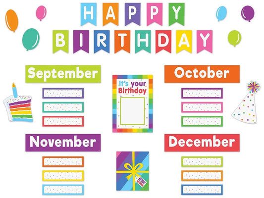 Colorful Birthday Bulletin Board Set - US 7413