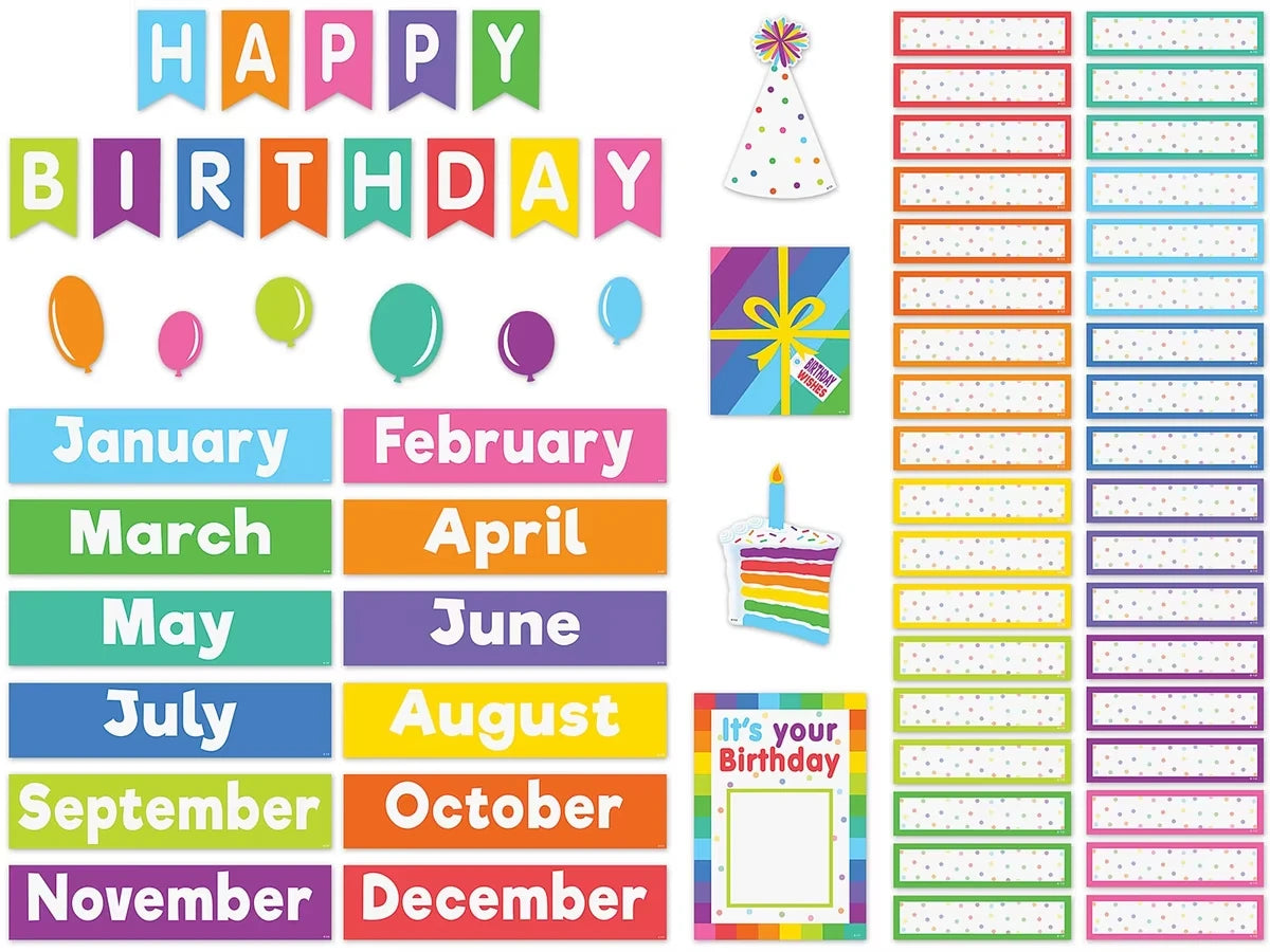 Colorful Birthday Bulletin Board Set - US 7413