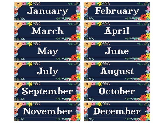 Wildflowers Months of the Year Bulletin Board Set - US 5228