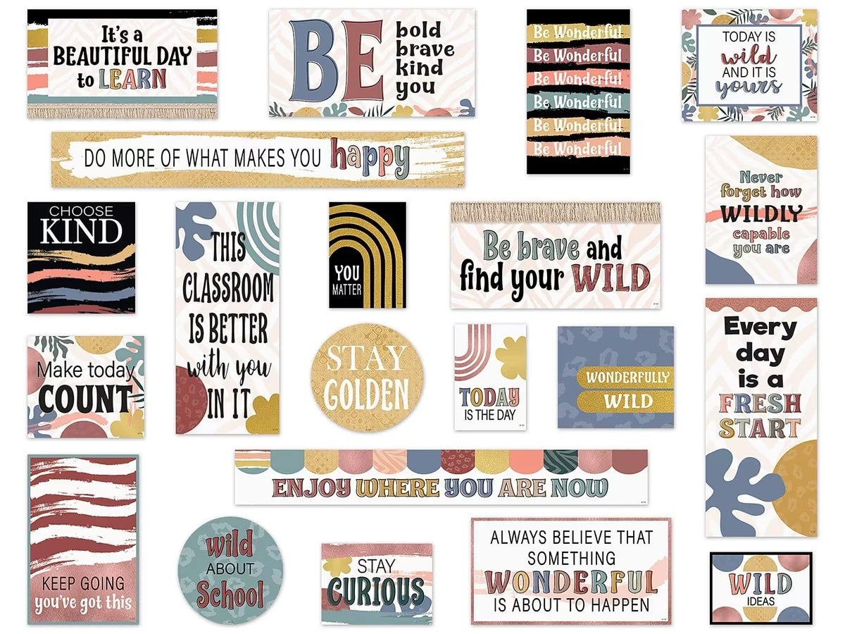 Wonderfully Wild Motivational Bulletin Board Set - US 5767