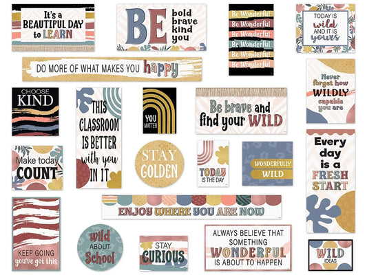 Wonderfully Wild Motivational Bulletin Board Set - US 5767