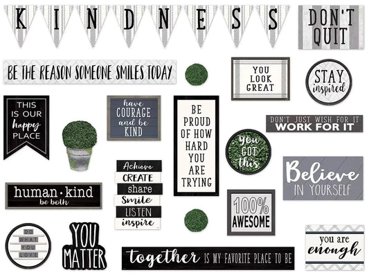 Modern Farmhouse Motivational Bulletin Board Set - US 6739
