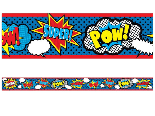 Superhero Word-Burst Border - US 7784