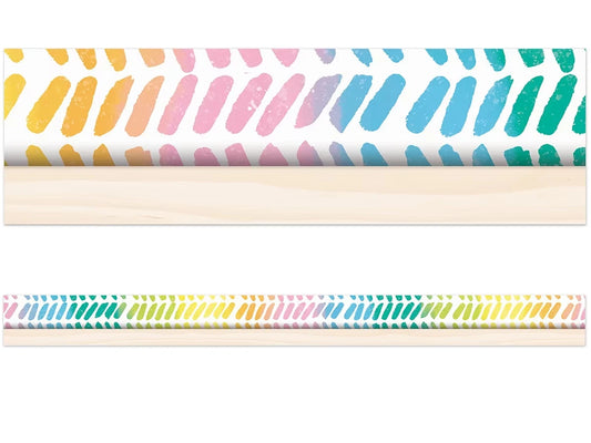 Creatively Inspired Watercolor Chevron Border - US 3949
