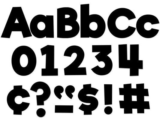 Black 4" Punch-Out Letters - US 1183