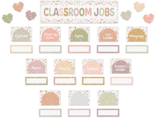 Terrazzo Tones Classroom Jobs Bulletin Board Set - US 3473