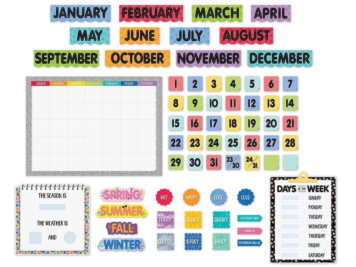 Core Decor Calendar Bulletin Board Set - US 1763