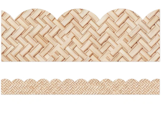 True to You Woven Bamboo Scalloped Border - US 4425