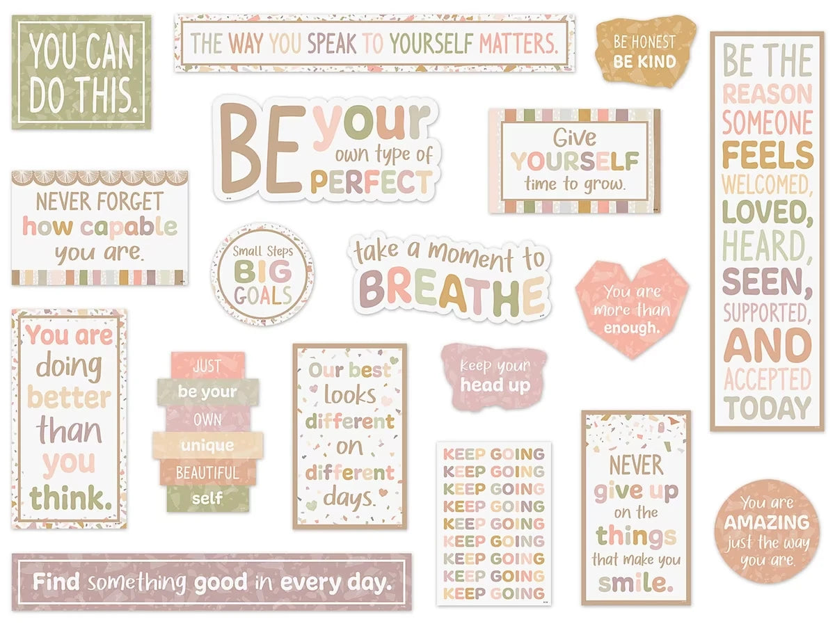 Terrazzo Tones Motivational Bulletin Board Set - US 5481