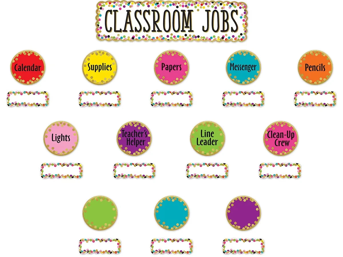 Confetti Classroom Jobs Bulletin Board Set - US 5771