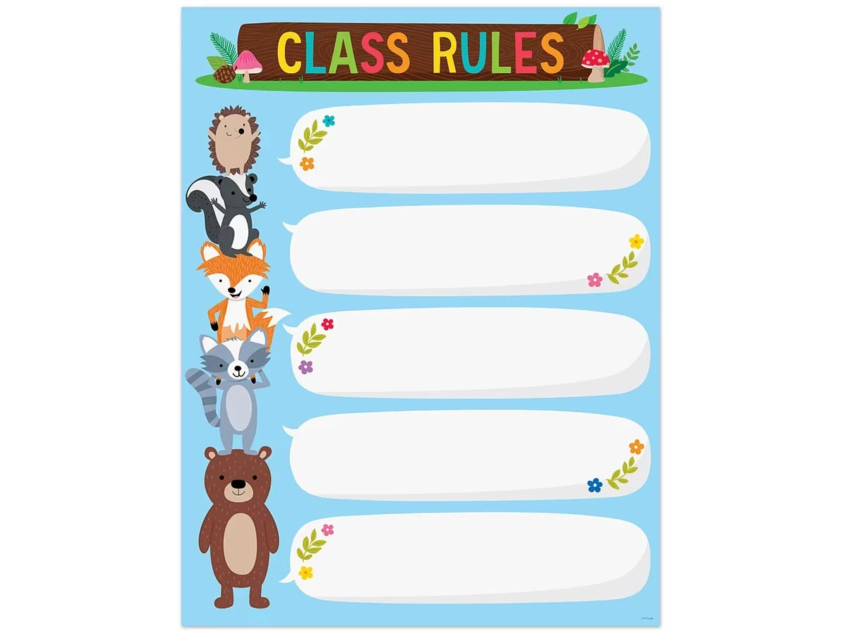 Woodland Friends Classroom Rules Poster - US 6250