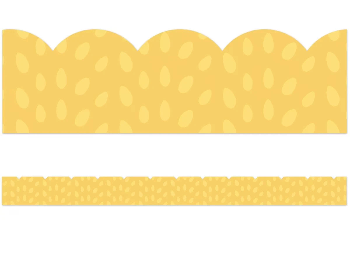Grow Together Yellow Dot Scalloped Border - US 6233