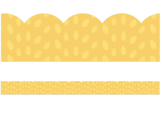 Grow Together Yellow Dot Scalloped Border - US 6233