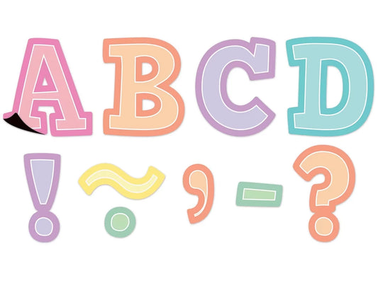 Pastel Pop 3" Magnetic Punch-Out Letters - US 1477