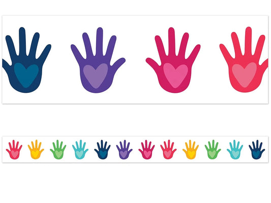 One World Colorful Hands Border - US 5950