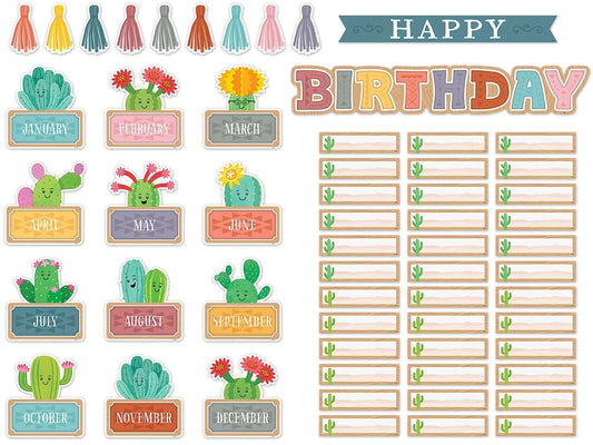 Happy Cactus Crew Birthday Bulletin Board Set - US 6114