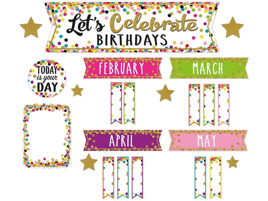 Confetti Birthday Bulletin Board Set - US 9584