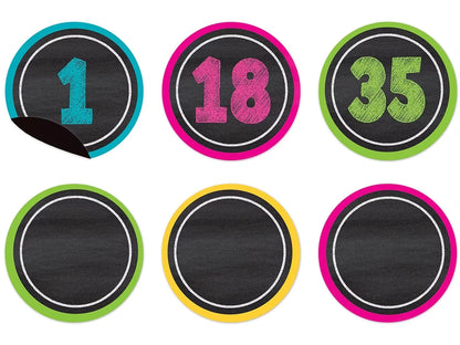 Chalkboard Brights Magnetic Write & Wipe Number Accents - US 3850