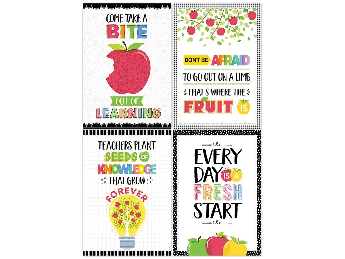 Apple Time Motivational Poster Pack - US 1064