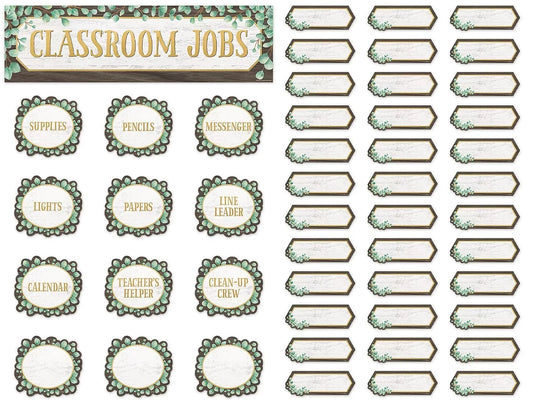 Eucalyptus Classroom Jobs Bulletin Board Set - US 5587
