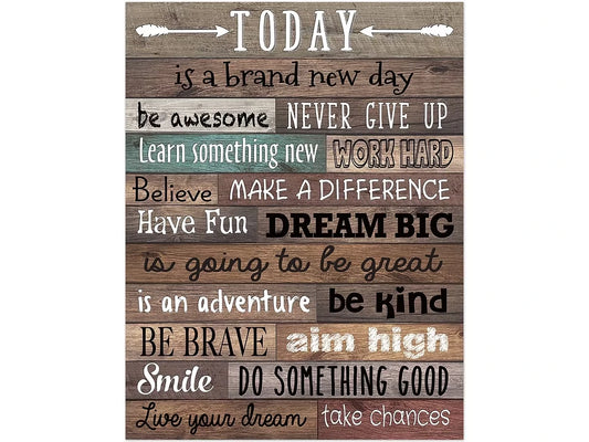 Home Sweet Classroom Today Is a New Day Poster - US 6359