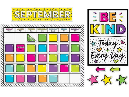 Kind Vibes Calendar Bulletin Board Set - US 7426