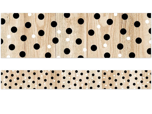 Polka Dots Wood Border - US 7976