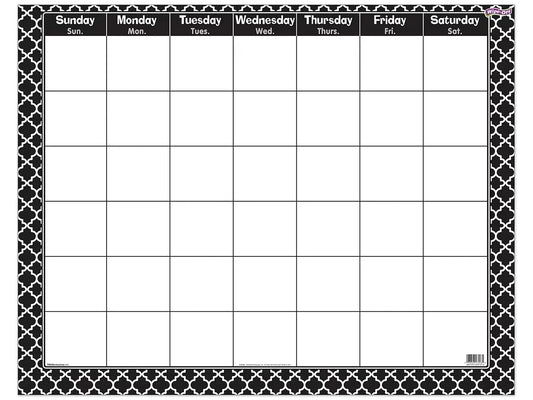 Moroccan Print Write & Wipe Classroom Calendar - US 9438