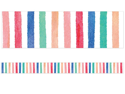 Watercolor Striped Border - US 9654
