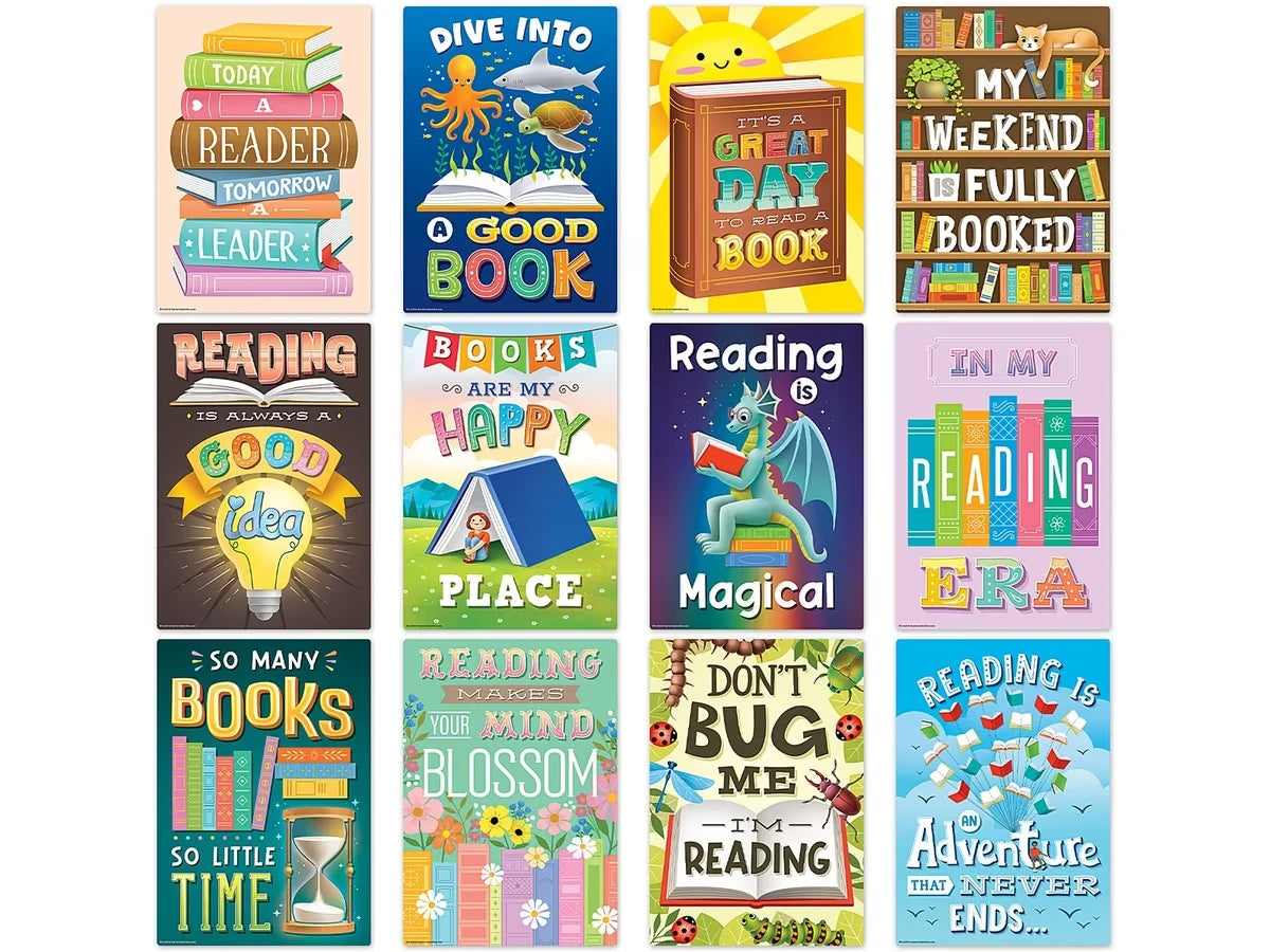 Reading Is Fun Small Motivational Poster Pack - US 5573