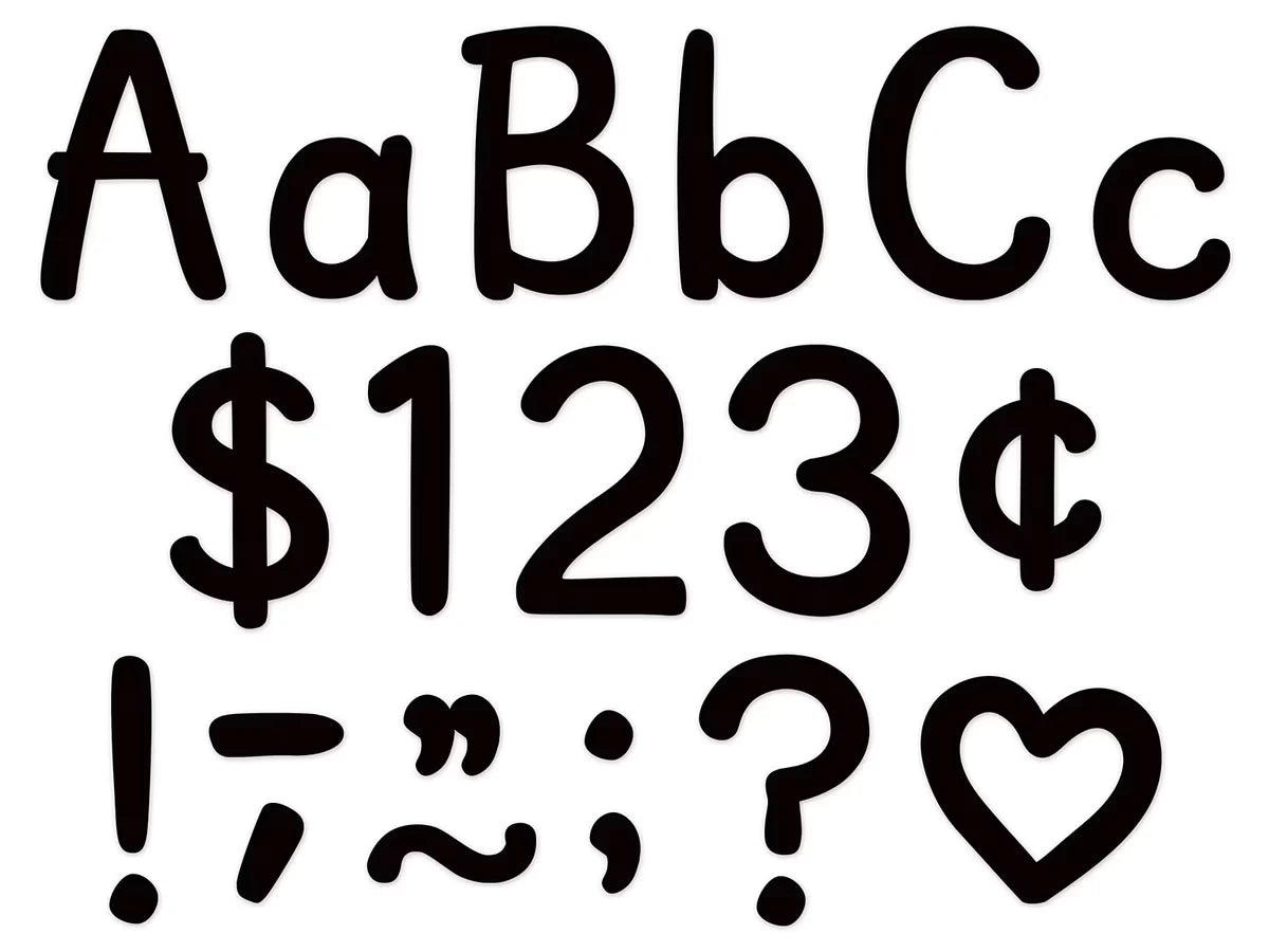 Classic Black 4" Punch-Out Letters - US 4130