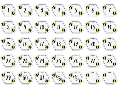 Busy Bees Calendar Mini Accents - US 9613