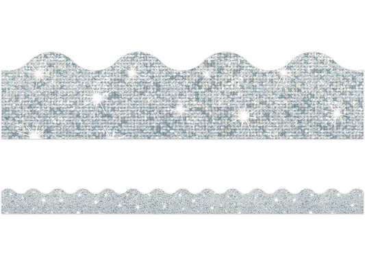 Silver Sparkle Scalloped Border - US 4769