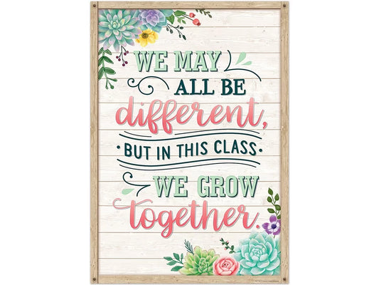 Rustic Bloom We Grow Together Poster - US 2621