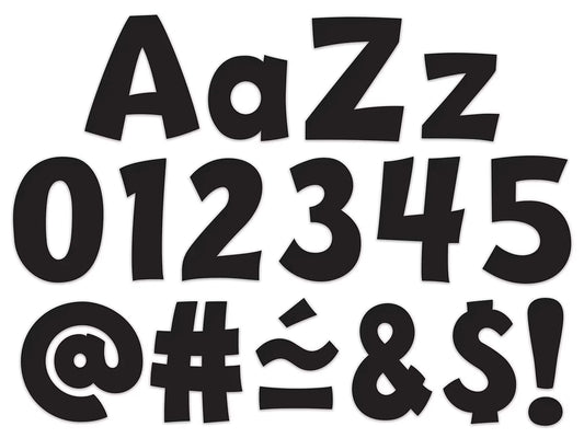 Black Playful 4" Punch-Out Letters - US 7023