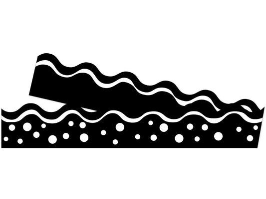 Black & White Double-Sided Scalloped Border - US 4531