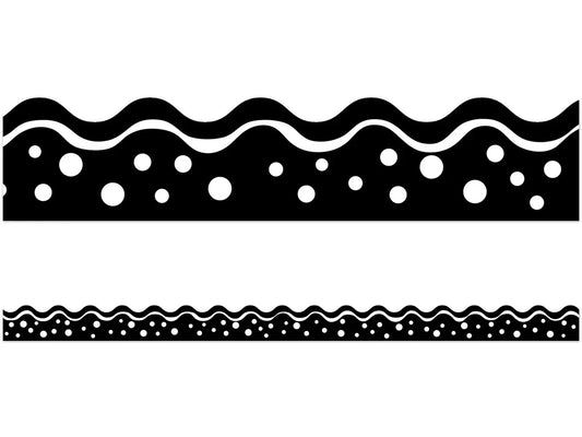 Black & White Double-Sided Scalloped Border - US 4531