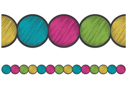 Chalkboard Brights Circle Border - US 9763