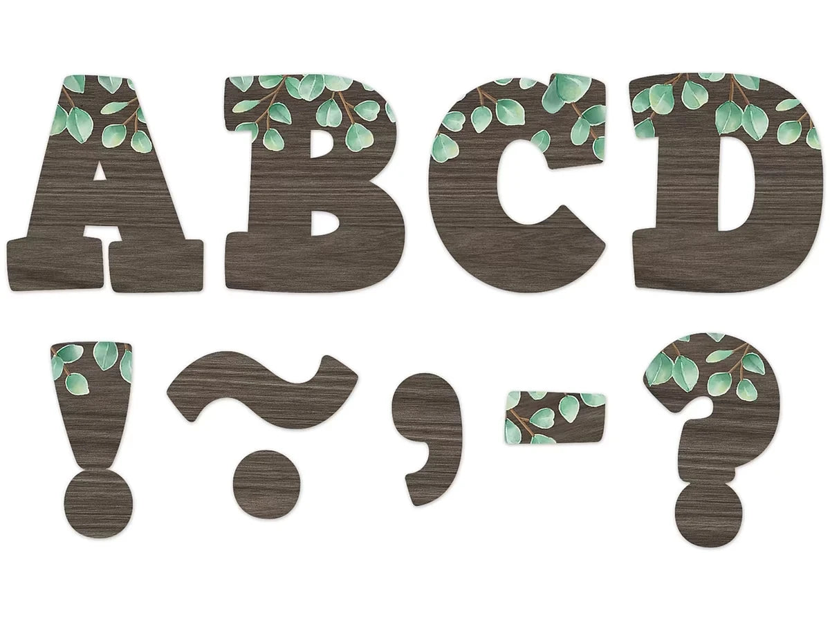 Eucalyptus 3" Magnetic Punch-Out Letters - US 9628