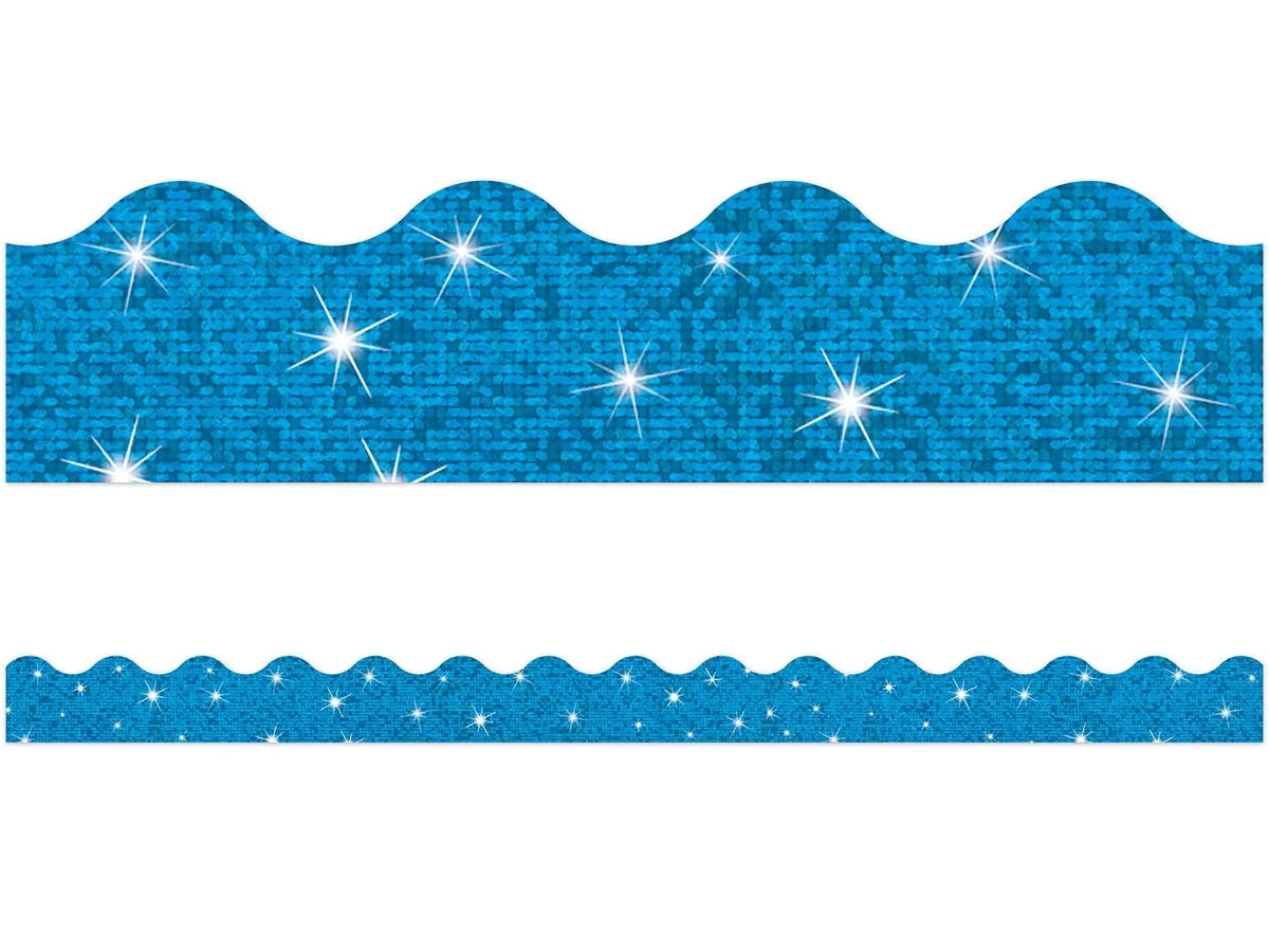 Blue Sparkle Scalloped Border - US 3422