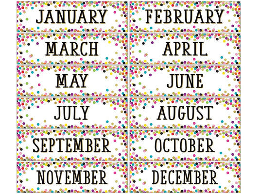 Confetti Months of the Year Bulletin Board Set - US 9102