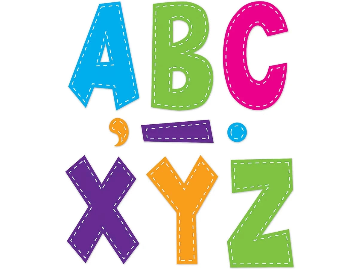 Colorful Stitched 7" Punch-Out Letters - US 3835