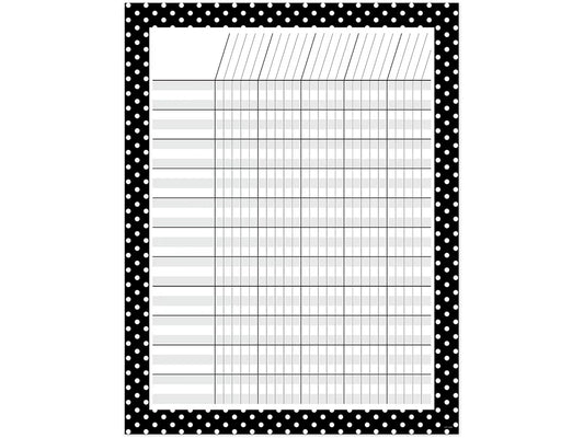 Black & White Polka Dot Incentive Chart - US 7632